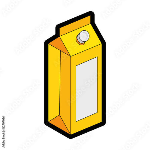 juice box icon over white background colorful design vector illustration