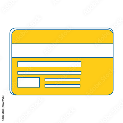 credit card icon over white background colorful design vector illustration