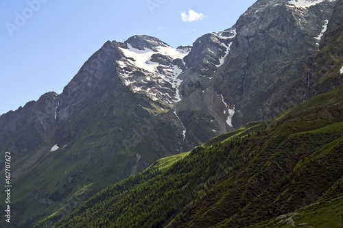 Chateau des dames mountain in Breuil Cervinia panorama