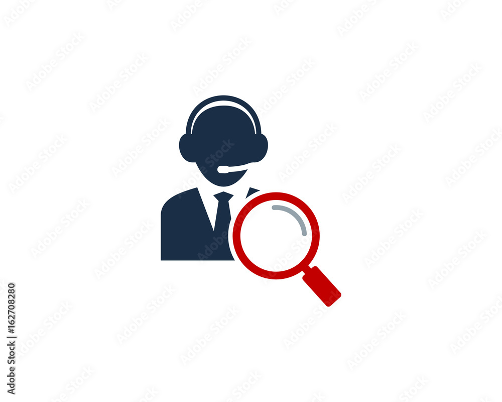 Search Call Center Icon Logo Design Element Search Call Center Icon Logo Design Element