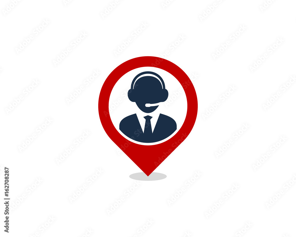 Local Call Center Icon Logo Design Element Local Call Center Icon Logo Design Element