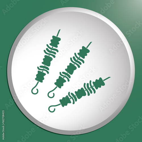 Grilled kebab icon