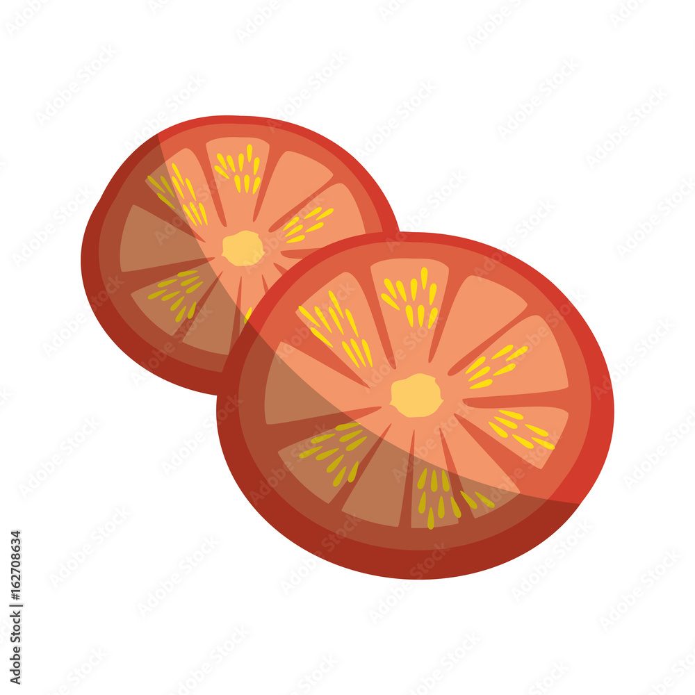 tomato slices vegetable icon over white background vector illustration tomato slices vegetable icon over white background vector illustration