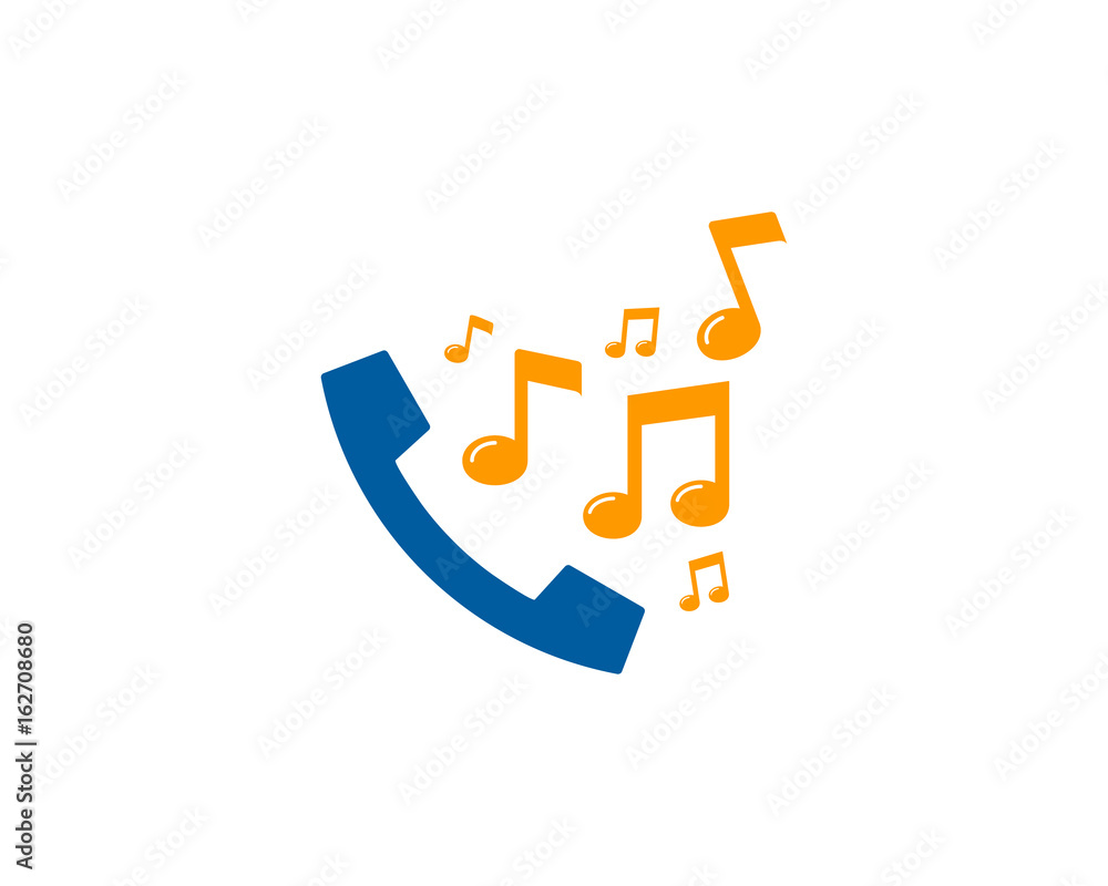 Fototapeta premium Music Call Icon Logo Design Element