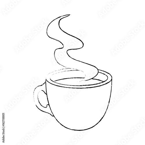 coffee mug icon over white background vector illustration