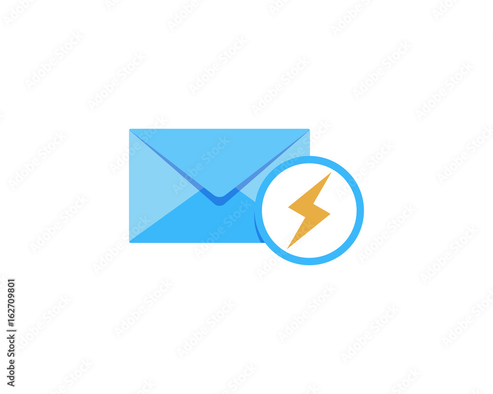 Power Mail Icon Logo Design Element Power Mail Icon Logo Design Element
