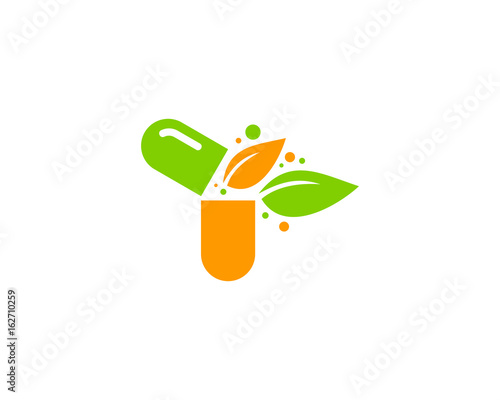 Natural Medicine Icon Logo Design Element