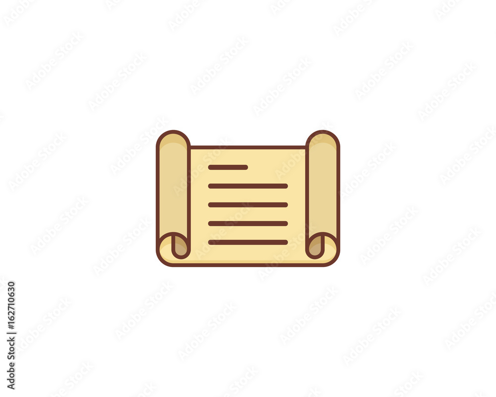 Paper Scroll Icon Logo Design Element Paper Scroll Icon Logo Design Element