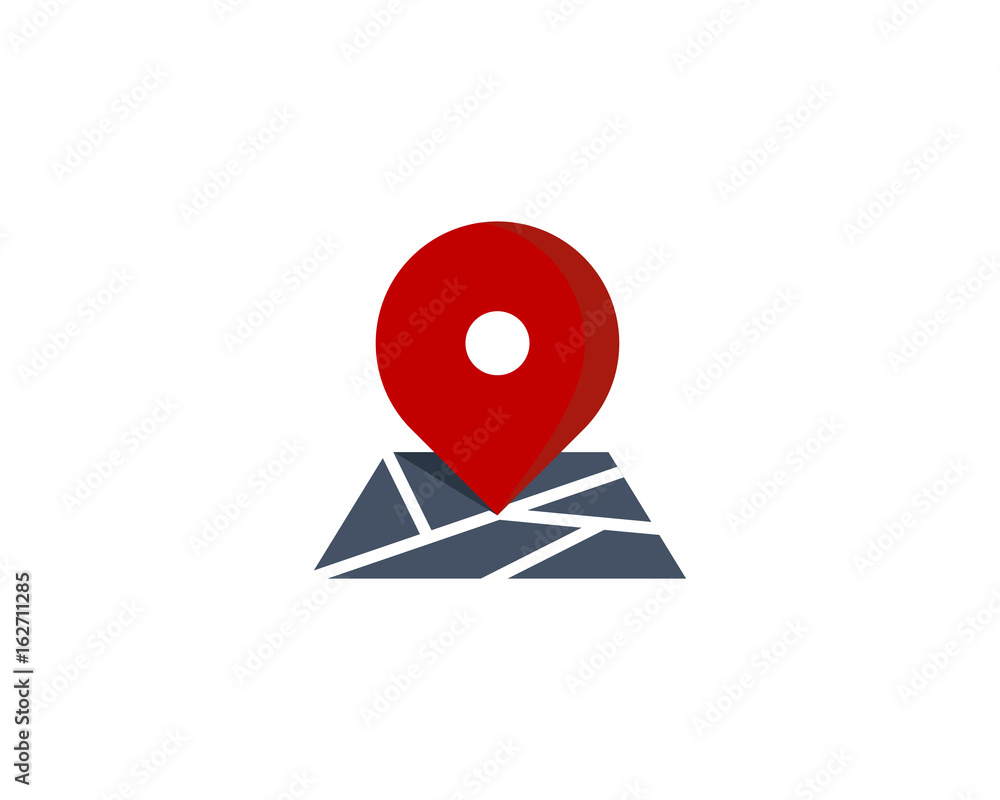 Fototapeta premium Route Map Icon Logo Design Element