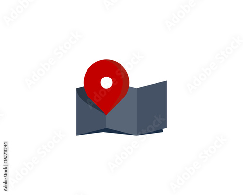 Route Map Icon Logo Design Element