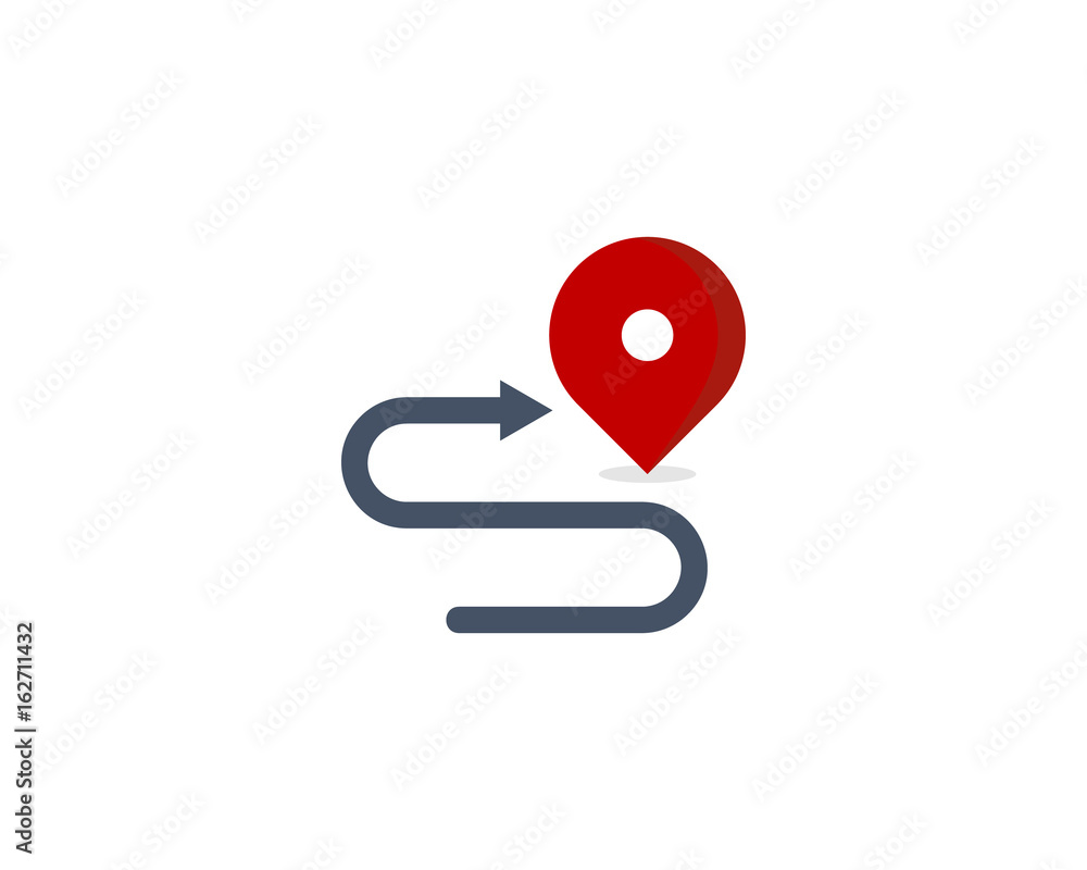 Route Icon Logo Design Element Route Icon Logo Design Element