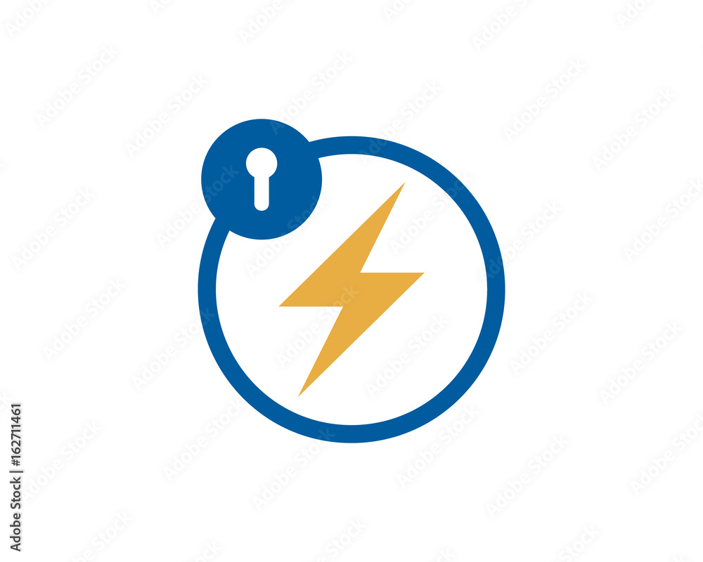 Power Lock Icon Logo Design Element Power Lock Icon Logo Design Element