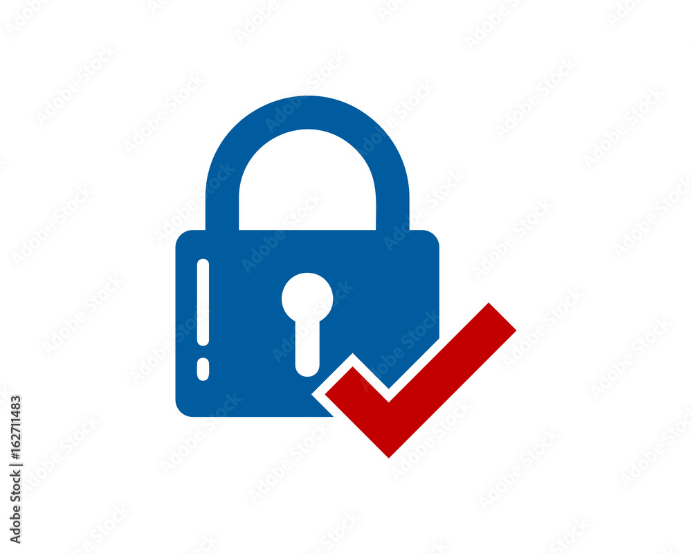 Check Lock Icon Logo Design Element Check Lock Icon Logo Design Element