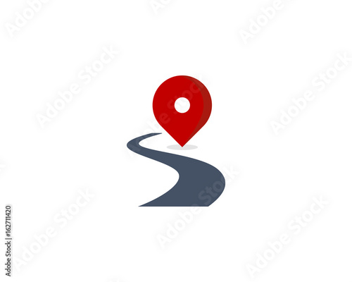 Route Road Icon Logo Design Element