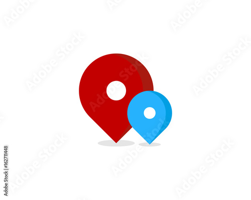 Free Download Route Pin Icon Logo Design Element - GFXLoad