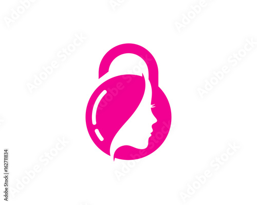 Beauty Lock Icon Logo Design Element