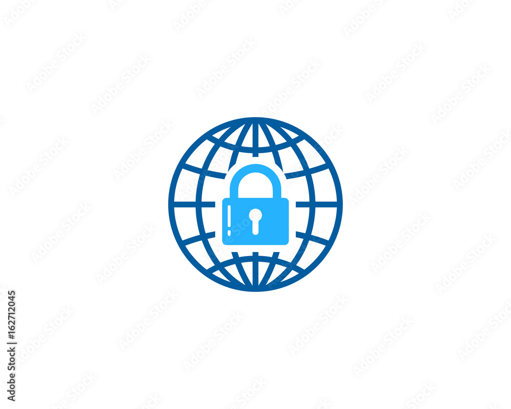 International Lock Icon Logo Design Element International Lock Icon Logo Design Element