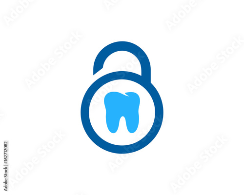 Lock Dental Icon Logo Design Element