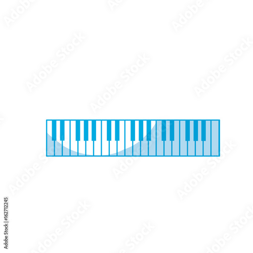 silhouette piano keys musical instrument to play music