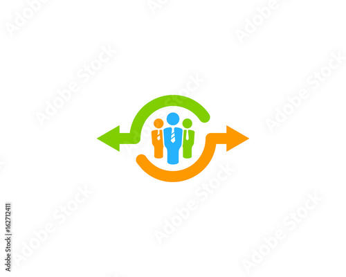 Work Share Icon Logo Design Element