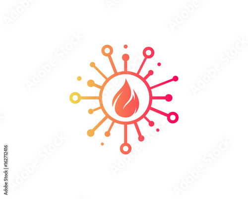 Share Fire Icon Logo Design Element