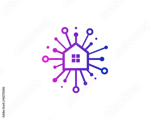 Share Home Icon Logo Design Element