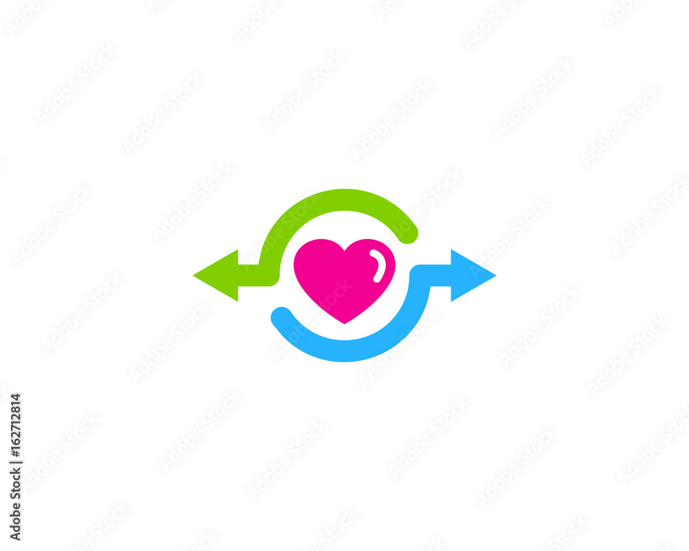Love Share Icon Logo Design Element Love Share Icon Logo Design Element