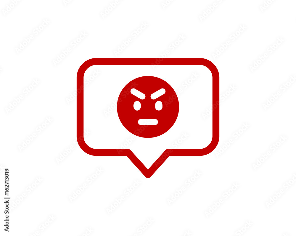 Angry Comment Social Media Icon Logo Design Element Angry Comment Social Media Icon Logo Design Element