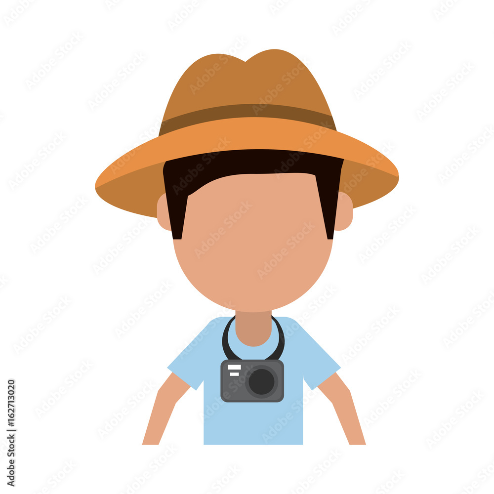 traveler or tourist avatar icon image