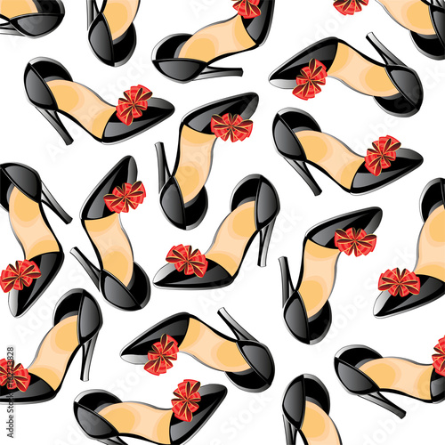 Background from feminine loafer