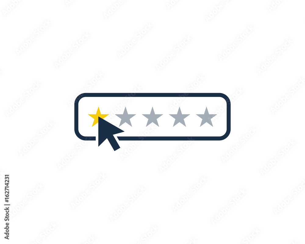 One Star Rating Testimonial Icon Logo Design Element One Star Rating Testimonial Icon Logo Design Element