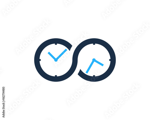 Infinity Time Icon Logo Design Element