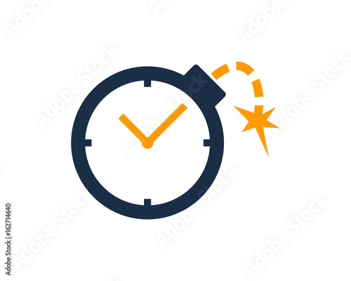 Bomb Time Icon Logo Design Element