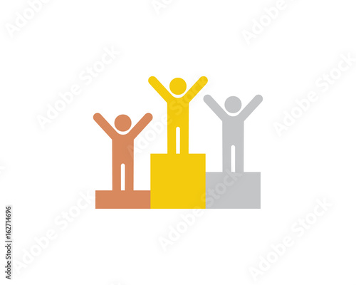 Finalist Trophy Icon Logo Design Element
