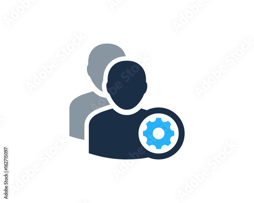 Manage Multi User Icon Logo Design Element