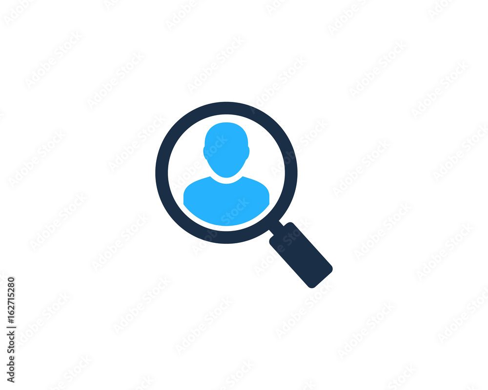 Search User Icon Logo Design Element