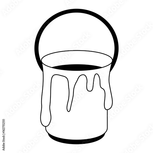 dripping red paint can icon image