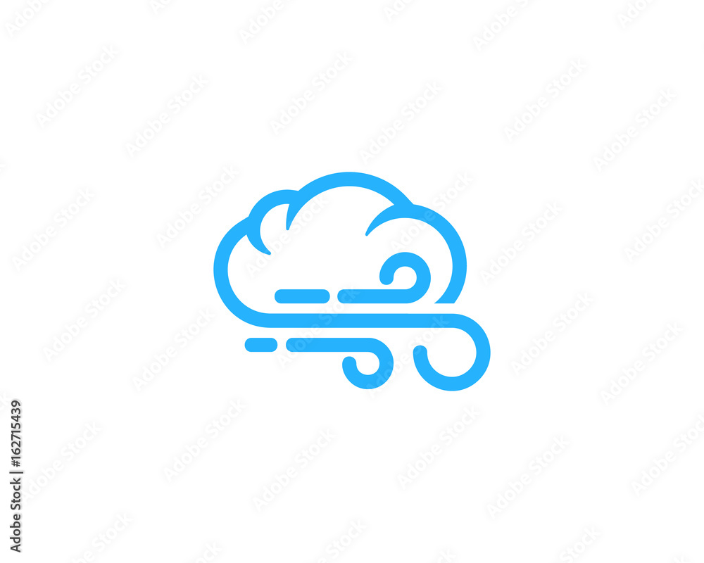 Wind Cloud Weather And Season Icon Logo Design Element