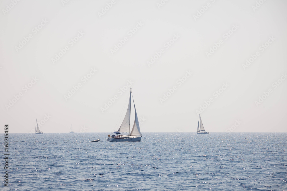 Sailing yachts in the Adriatic sea Croatia