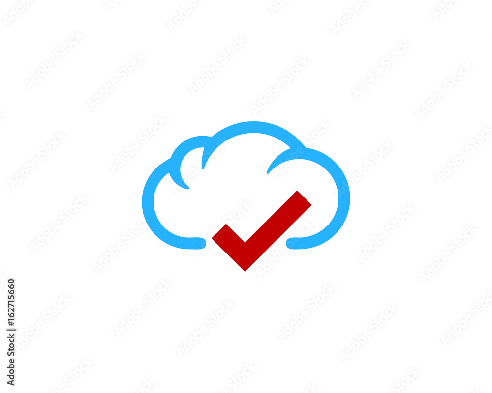 Cloud Check Icon Logo Design Element Cloud Check Icon Logo Design Element