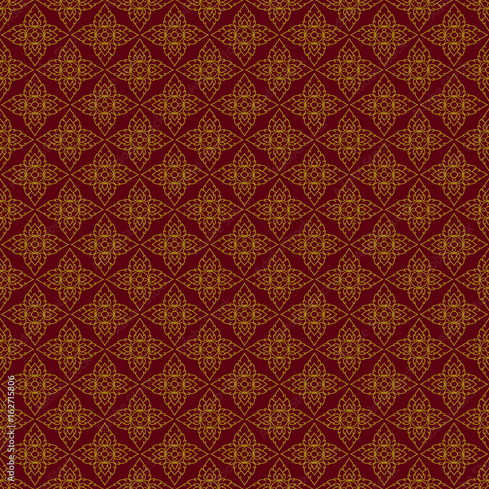 Vector seamless thai pattern abstract background