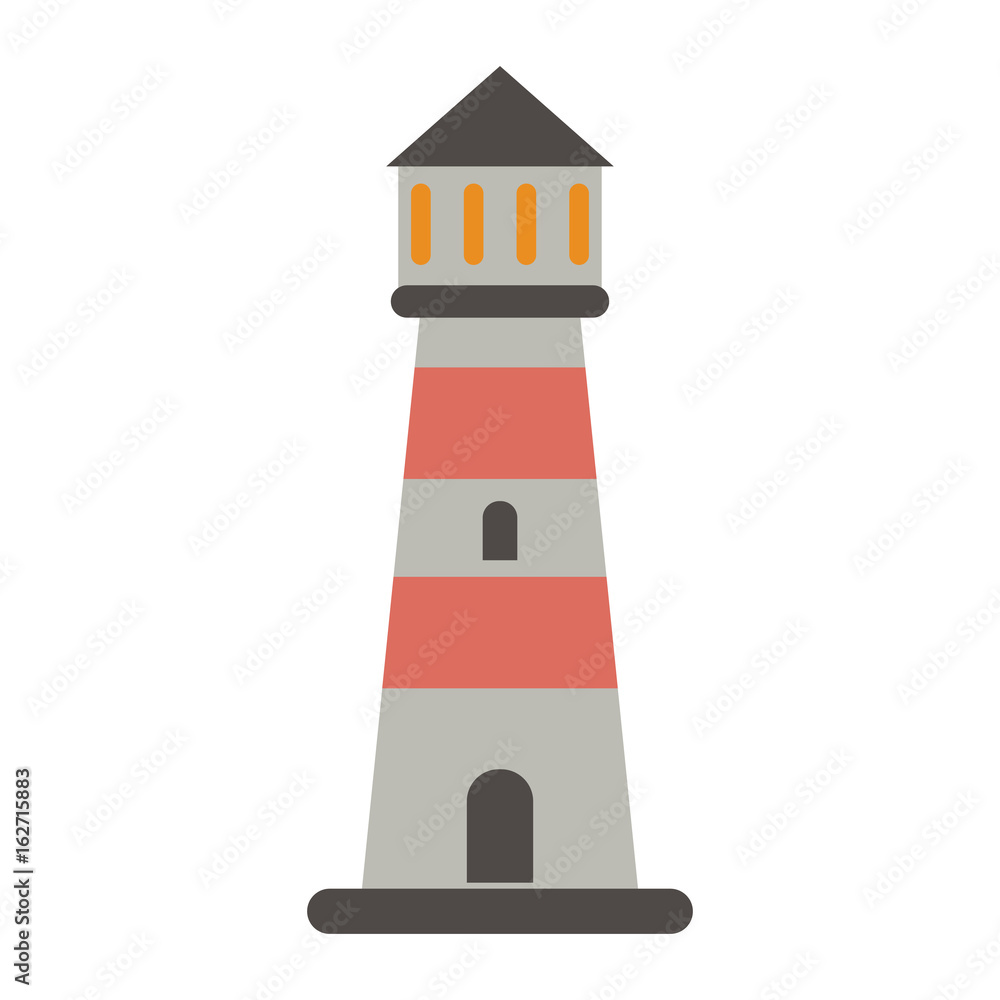 striped lighthouse icon image