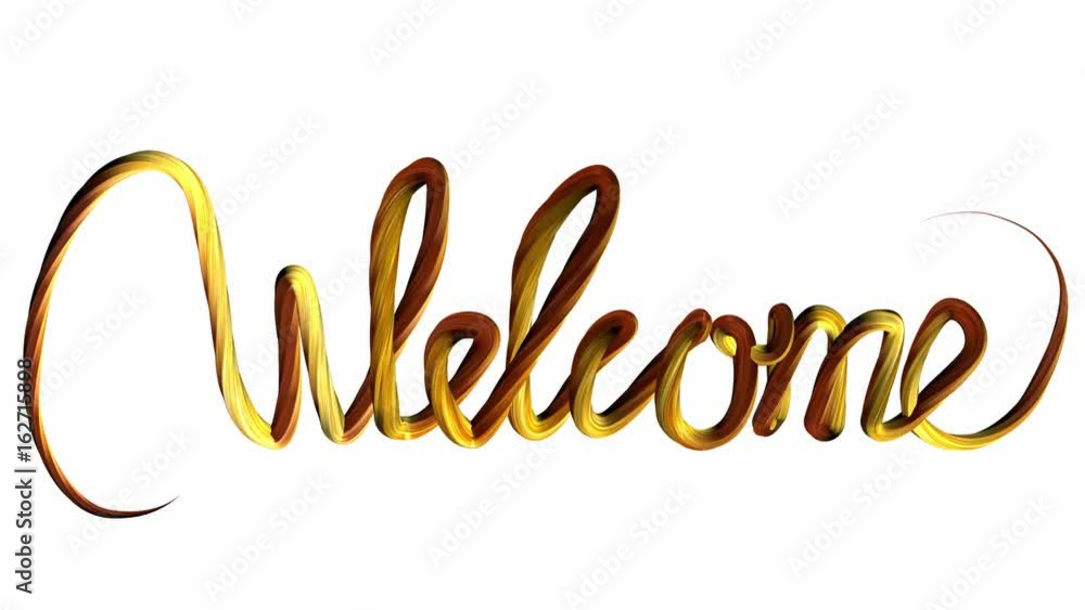 Animation special doodle text effect WELCOME word. 4K. On a white background. Animation special doodle text effect WELCOME word. 4K. On a white background.