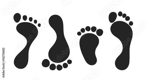 Footprint silhouette. Isolated  footprint on white background