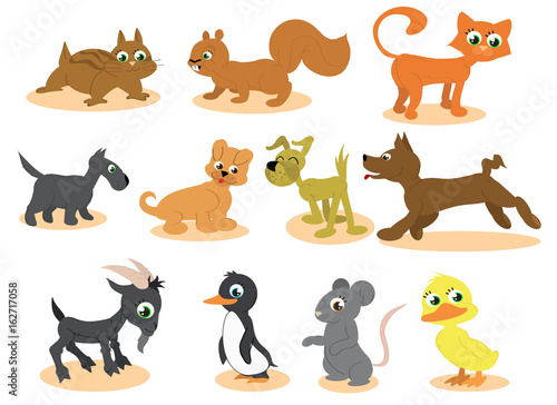 Cute cartoon animals vector