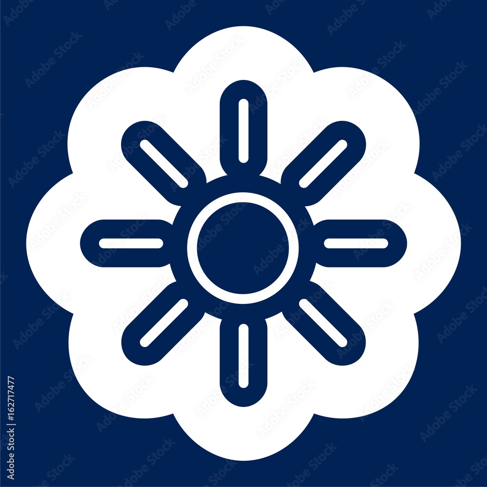 Isolated big sun icon vector Isolated big sun icon vector