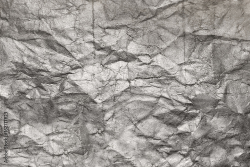 Crumpled silver paper  texture background