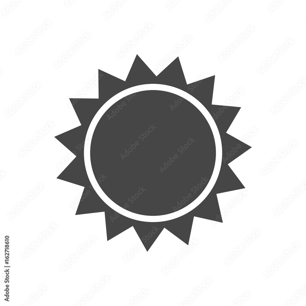 Isolated big sun icon vector 