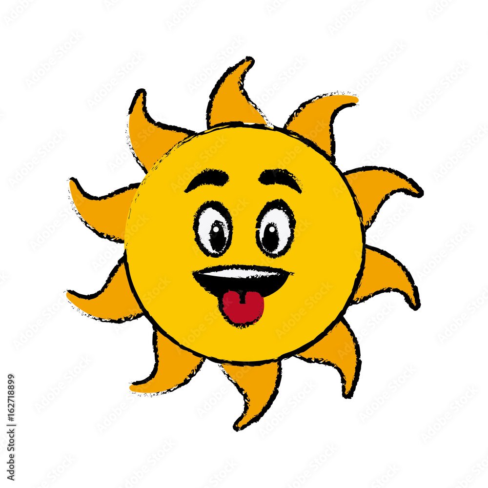 sun cartoon tongue out fun mascot character vector illustration sun cartoon tongue out fun mascot character vector illustration