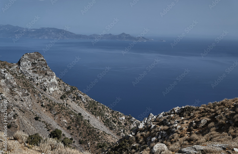 Rocky hillside on the island of Kos in Greece.